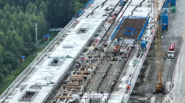 鑫耀证券 北京轨道交通22号线河北段桥梁下部结构完工