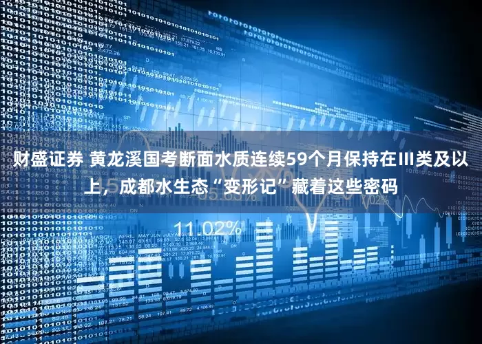 财盛证券 黄龙溪国考断面水质连续59个月保持在Ⅲ类及以上，成都水生态“变形记”藏着这些密码
